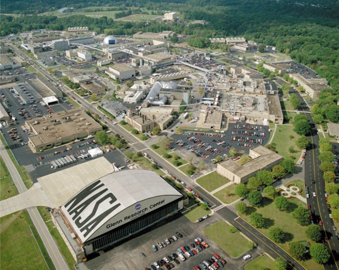 Aerial View of GRC With Focus On Hangar