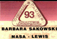 Attendee badge for TFAWS 1993