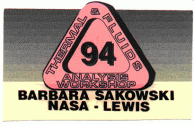 Attendee badge for TFAWS 1994