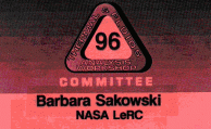 Attendee badge for TFAWS 1996