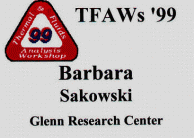 Attendee badge for TFAWS 1999